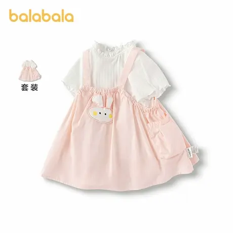 【商场同款】巴拉巴拉女童夏装2025新款婴儿短袖背带裙套装甜美潮图片
