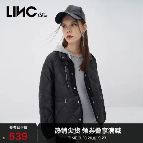 LINCCHIC金羽杰羽绒服轻薄短款羽绒服女冬季夹克外套Y22801089商品大图