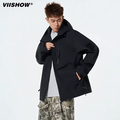 VIISHOW户外多结构冲锋衣男女春秋季2025新款休闲运动防水外套商品大图