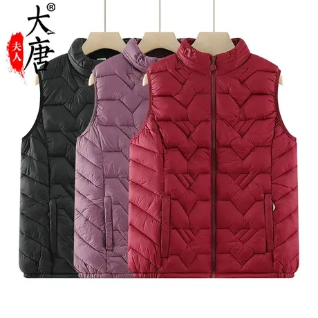 中老年人棉马甲女奶奶冬季背心外穿轻薄妈妈坎肩老人太太短外套商品大图