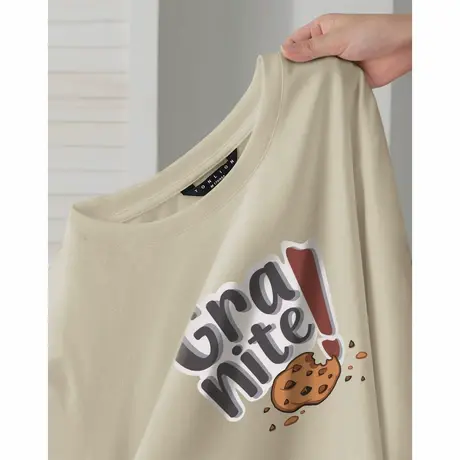 唐狮新款秋季男长袖t恤纯色宽松打底衫上衣趣味图案潮帅气TD图片