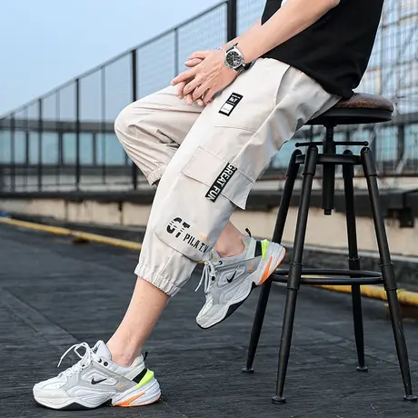 七分裤男潮牌ins夏季宽松潮流学生百搭短裤工装青少年7分休闲裤子商品大图