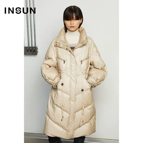 INSUN恩裳冬季柔和色调白鹅绒羽绒服商品大图