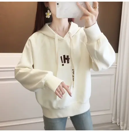 秋季新款连帽卫衣女韩版宽松女上衣2023年洋气减龄流行休闲外套潮商品大图
