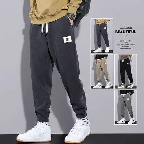 秋冬季跑步运动卫裤男士束脚宽松弹力潮牌哈伦休闲裤子男款春秋款商品大图