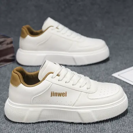 男鞋春夏季2024新款潮流百搭厚底板鞋男款中学生运动休闲小白潮鞋商品大图