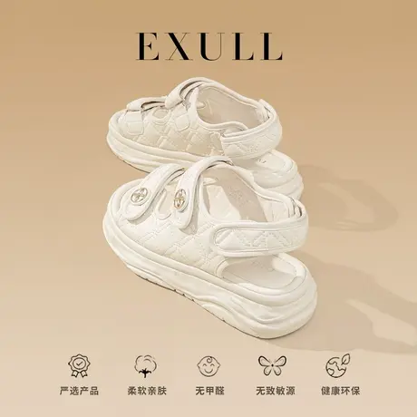 依思q小香风厚底凉鞋女款夏季2024年新款百搭凉拖鞋外穿沙滩鞋女商品大图