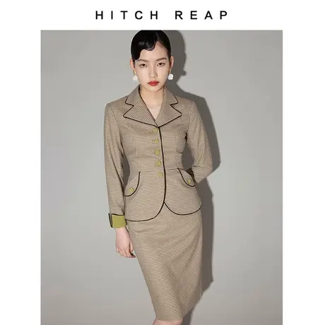 希区高端职业装女套装裙秋冬2023新款气质小香风时尚空姐正装套装商品大图