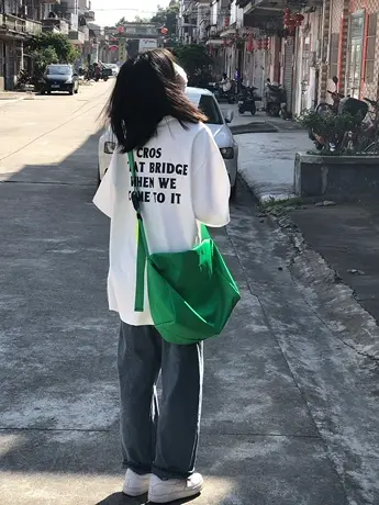 白色纯棉短袖t恤女潮牌ins韩版宽松半袖小众设计感oversize上衣夏图片