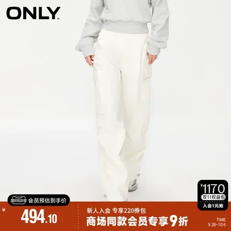 ONLY2023秋季新款时尚复古辣妹工装裤宽松直筒休闲裤女|123314030商品大图