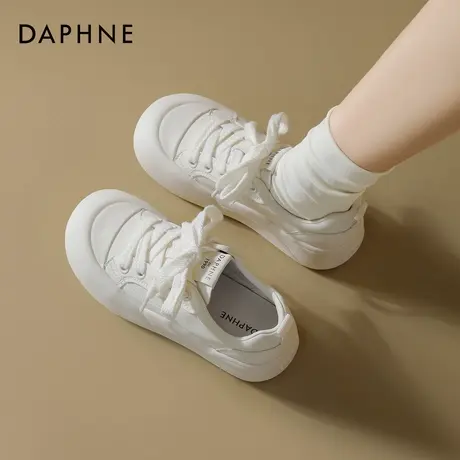 达芙妮厚底小白鞋女款2025新款爆款丑萌鞋子女鞋百搭透气德训板鞋商品大图