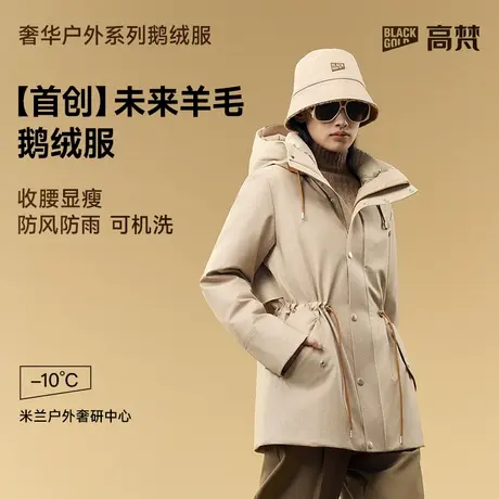 【高梵黑金鹅绒服】未来羊毛4.0五分羽绒服女士2024新款冬季外套商品大图