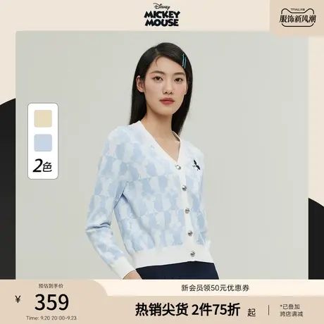 【迪士尼米奇系列】【商场同款】PRICH2023夏新款别致提花开衫女商品大图