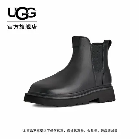 UGG秋季新款男士舒适时尚潮流低跟纯色圆头套筒切尔西短靴1172990商品大图