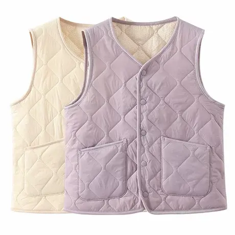 100绵羊毛马甲男女款面包服秋冬防风防水外穿坎肩保暖新品商品大图