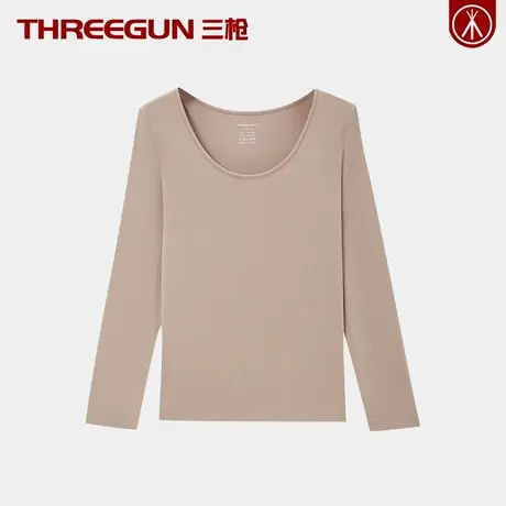 三枪圆领打底女上衣青年修身秋衣薄款保暖内穿轻柔打底衫女士秋冬商品大图