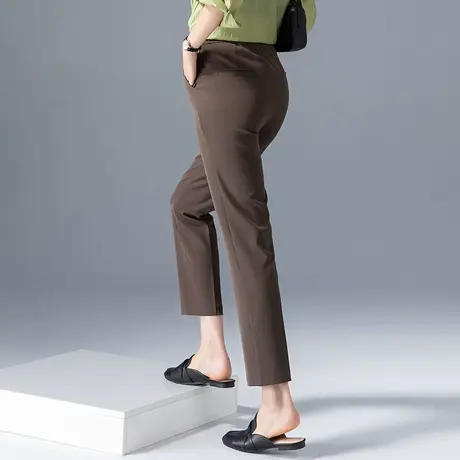 九分烟管裤女2023新款小个子裤子夏季薄款休闲西装裤窄版直筒裤夏图片