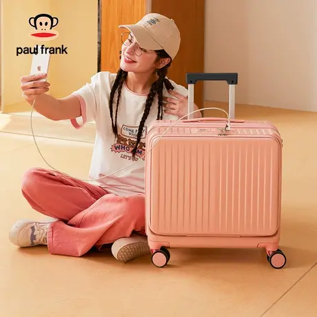 前置开口小型登机箱18寸行李箱女皮箱子拉杆箱轻便男密码箱旅行箱图片