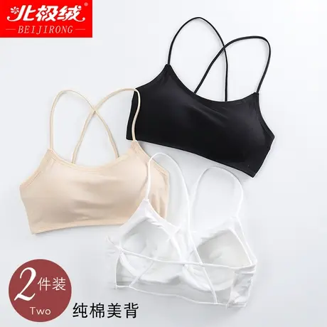 内衣女学生抹胸打底高中少女无钢圈美背吊带运动文胸裹胸式背心商品大图