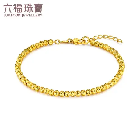 六福珠宝车花珠手链女光影金5G黄金手链日常送礼计价F63TBGB0080图片