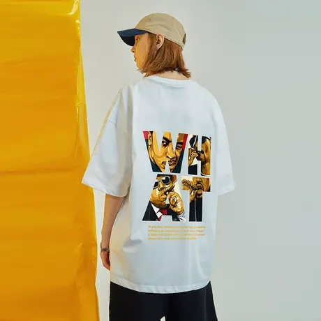 Nuthink美式潮流chic短袖T恤男潮牌ins宽松大码oversize小众半袖商品大图