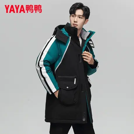 【50周年系列】鸭鸭羽绒服男2022冬新品中长款潮牌时尚休闲外套Y图片