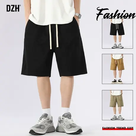 男士黑色五分裤男夏季休闲运动工装短裤男生夏天中裤2023新款裤子商品大图