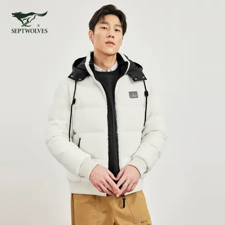 七匹狼奥莱男装羽绒服冬季新款时尚休闲百搭舒适宽松加厚外套商品大图