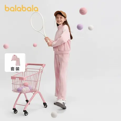 巴拉巴拉balaone女童套装儿童长袖2件套2025新款秋装运动休闲甜美图片