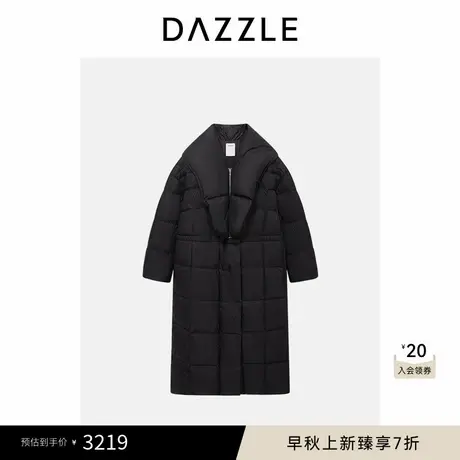 DAZZLE 地素羽绒服冬季黑色长款鹅绒服图片