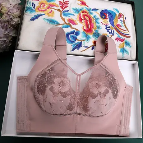 全罩杯大胸显小胸内衣女薄款聚拢收副乳防下垂调整型大码胸罩文胸商品大图