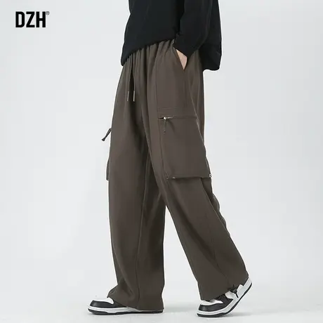 男士高街垂感裤子男秋款宽松直筒2023年新款美式工装裤阔腿裤长裤商品大图