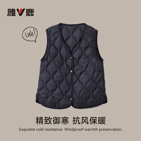 2025雅鹿新款秋冬季轻薄羽绒内胆女马甲显瘦淑女外套YD501Z02800图片