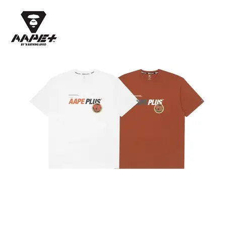AAPE+运动男装春夏猿颜潮流图案印花潮流短袖T恤0978XXI商品大图