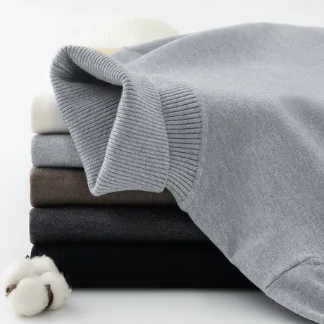 男士毛衣2024新款高领打底衫秋冬季潮流内搭针织衫毛线衣纯色毛衫商品大图