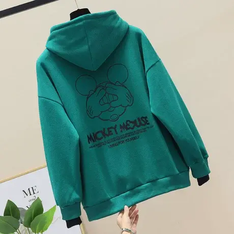 秋季连帽卫衣女2023年新款秋款女装上衣加绒加厚春秋薄款秋冬外套商品大图