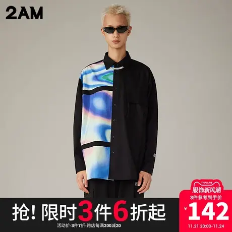 卡宾潮牌2AM男装休闲长袖衬衫商品大图