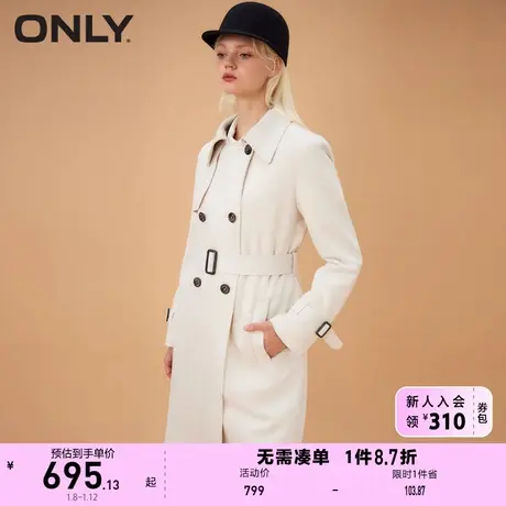 ONLY奥莱秋季新款时尚通勤风纯色防风直筒风衣外套女商品大图