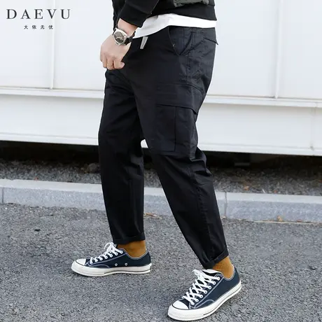 大依无忧春季新款年青大兜工装大号潮胖子加肥加大码男士休闲裤商品大图