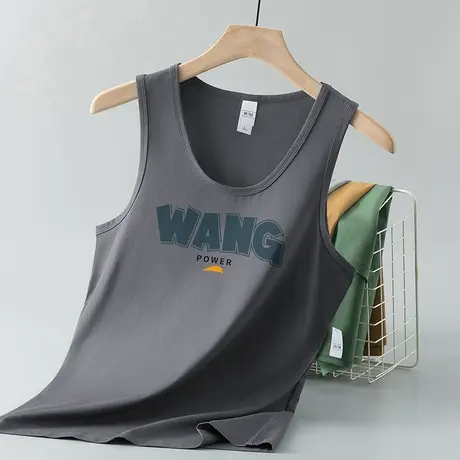 莫代尔冰丝背心男夏季薄款速干凉感无袖t恤运动坎肩跨栏健身吊带商品大图