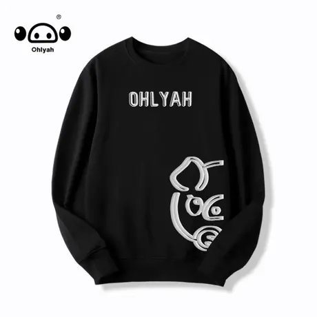 2023春秋新款情侣国潮流宽松卡通圆领ins中性风女士潮牌运动卫衣商品大图