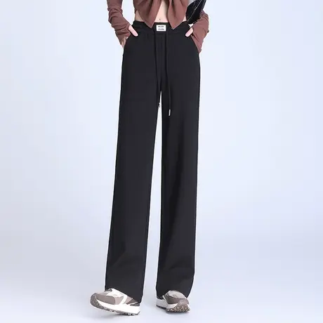 时尚显瘦直筒裤女2023秋季新款高腰垂感窄腿阔腿裤百搭休闲筷子裤商品大图