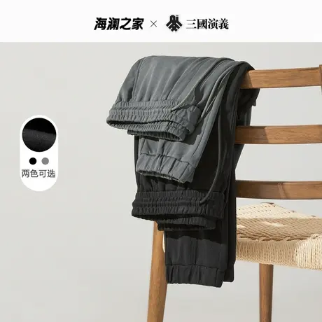 HLA/海澜之家三国系列休闲裤23秋冬冬松紧腰宽松舒适弹力卫裤商品大图