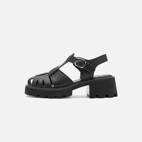 Nine West/玖熙2025夏季新款时尚休闲凉鞋粗跟增高百搭罗马凉鞋女图片