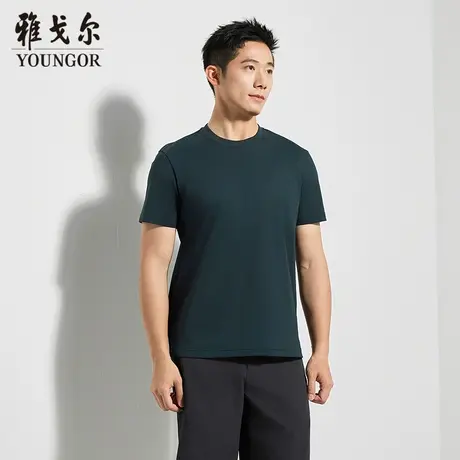【商场同款】雅戈尔男士短袖T恤夏季新款官方商务休闲短袖T恤男图片