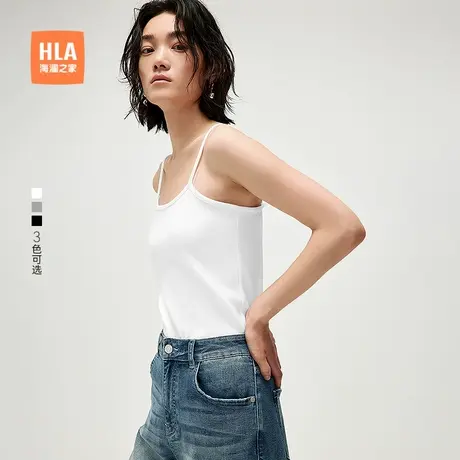 HLA/海澜之家纯色吊带背心25春夏新叠穿单穿氛围感无袖打底衫女装商品大图