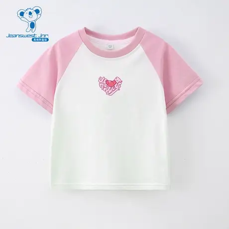 GD真维斯儿童男女童同款短袖T恤圆领休闲宽松2025新款夏季纯棉T恤图片