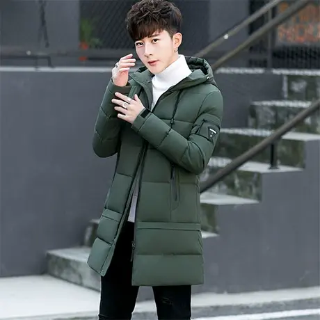 男士棉衣2023新款加厚外套冬季中长款韩版潮流羽绒棉服冬装棉袄子商品大图