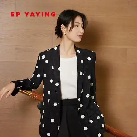 EP YAYING雅莹女装  桑蚕丝波点通勤西装外套  商场同款1147A商品大图