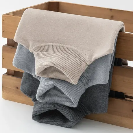 男士毛衣2024新款秋冬季高领打底衫内搭纯色针织衫毛线衣毛衫潮流商品大图